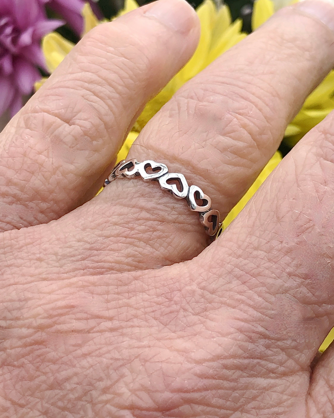 Sterling Silver Heart Infinity Band