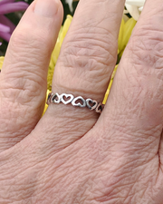 Sterling Silver Heart Infinity Band