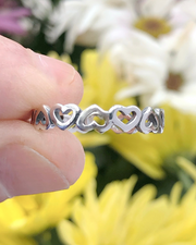 Sterling Silver Heart Infinity Band