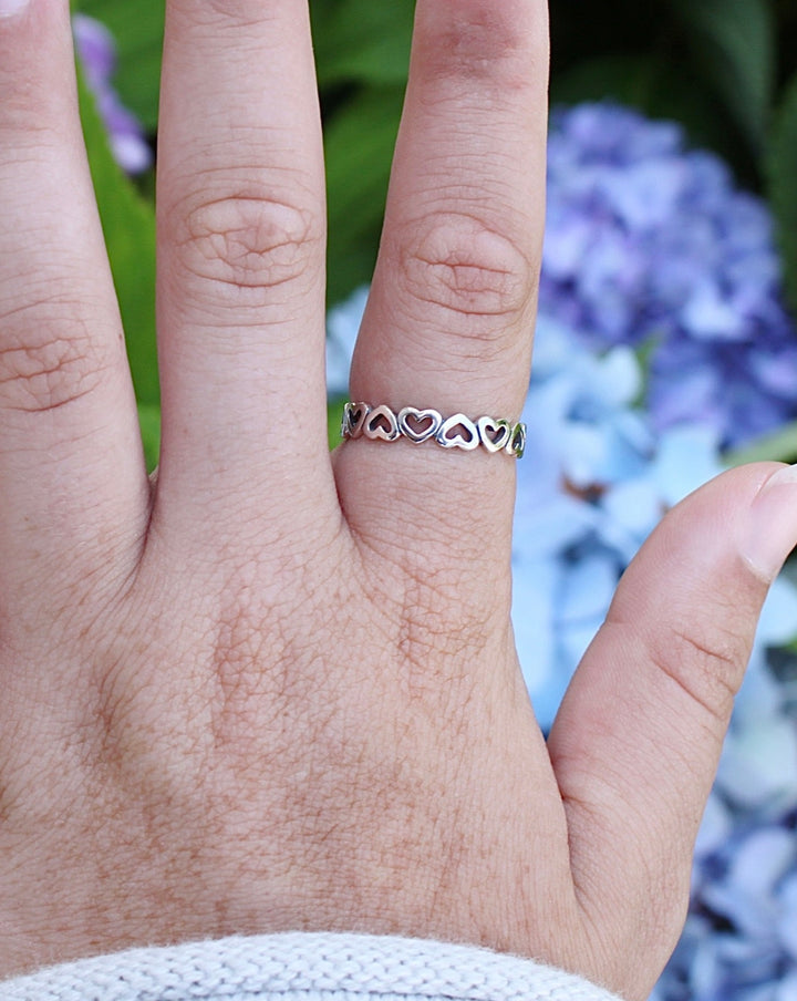 Sterling Silver Heart Infinity Band