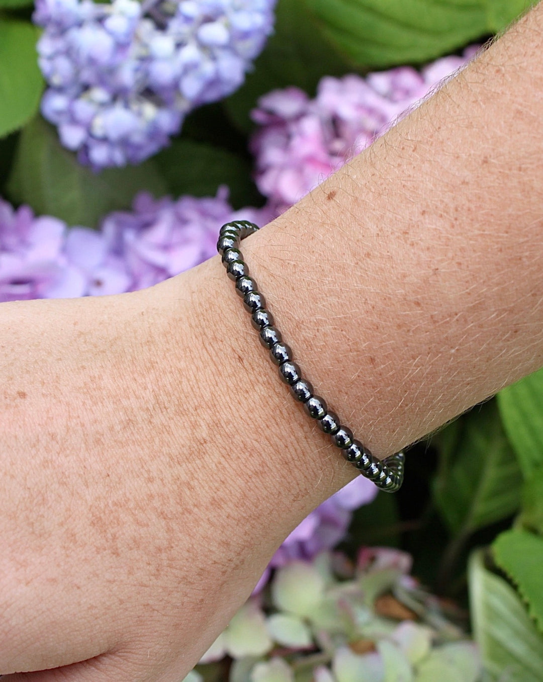 Children's Hematite 4mm Gemstone Bracelet