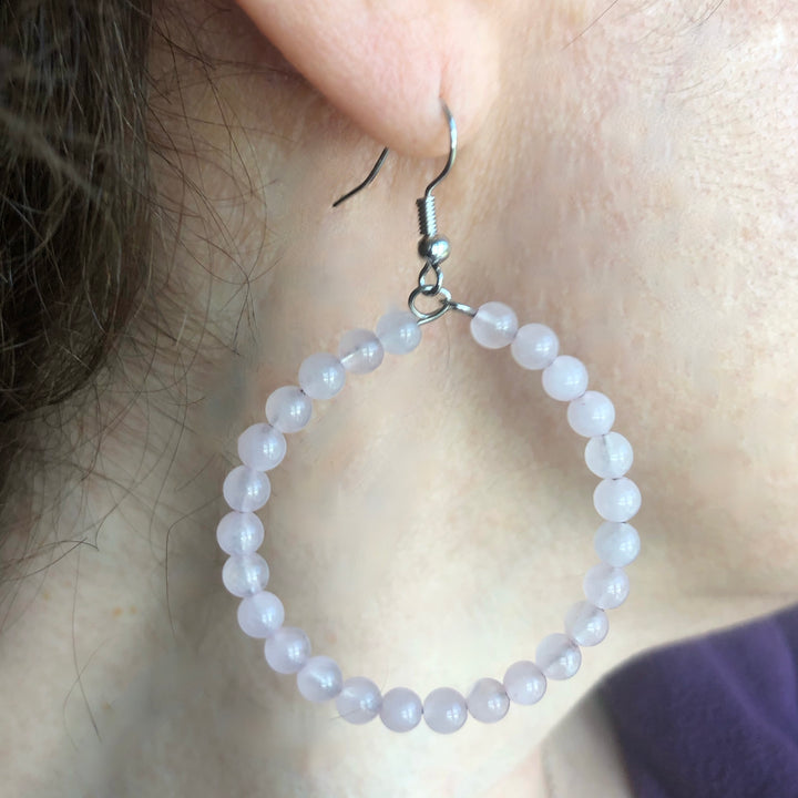 Rose Quartz Gemstone Earrings