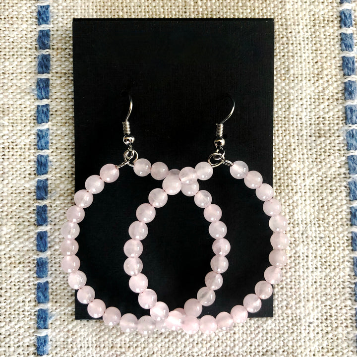 Rose Quartz Gemstone Earrings