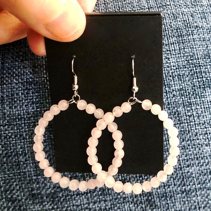 Rose Quartz Gemstone Earrings