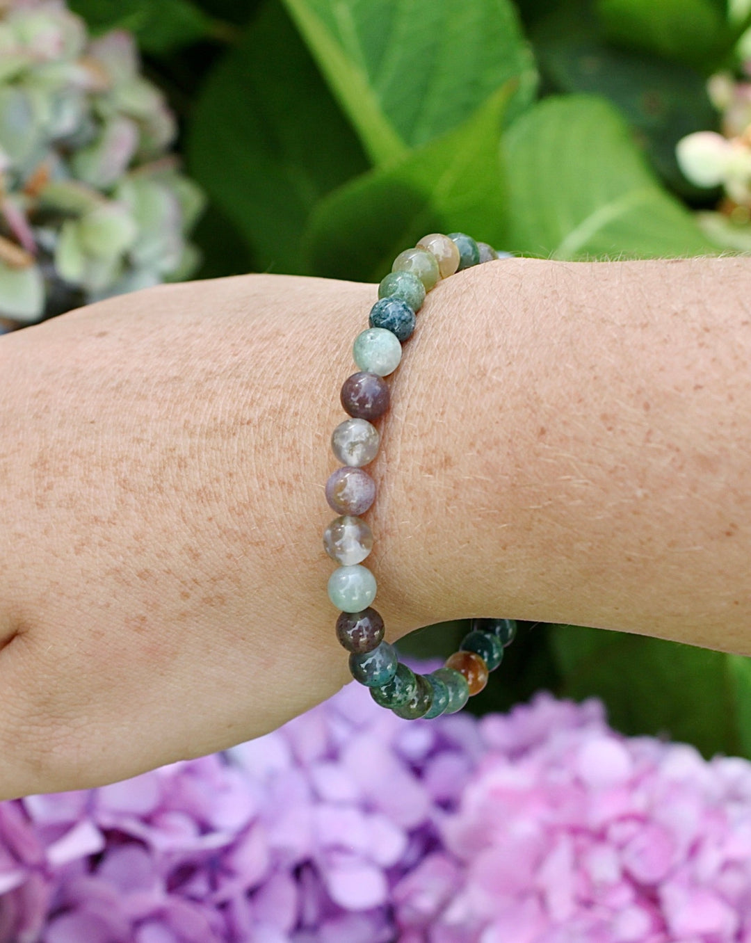 Natural Indian Agate Semi-Precious Round Gemstone Crystal Bracelet Sample Strand 4mm 1 Count 7 7 5 Inches Natural Indian Agate Semi-Precious Round Gemstone Crystal Bracelet Sample Strand 4mm 1 Count 7 7 5 Inches