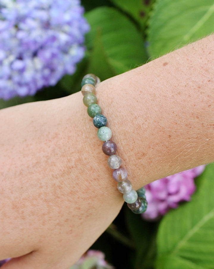 Indian Agate 6mm Gemstone Bracelet