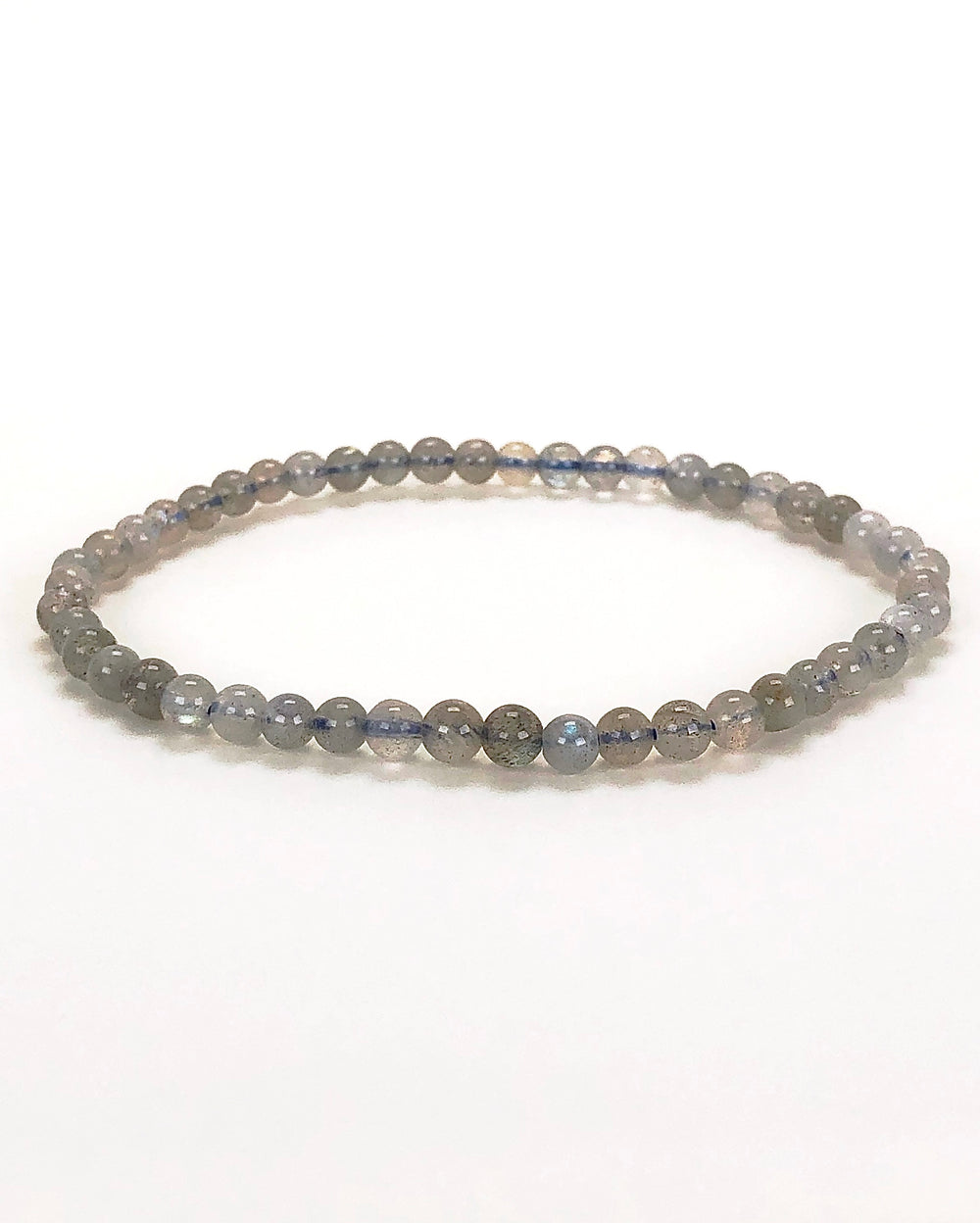 Children's Labradorite 4mm Gemstone Bracelet on White Background