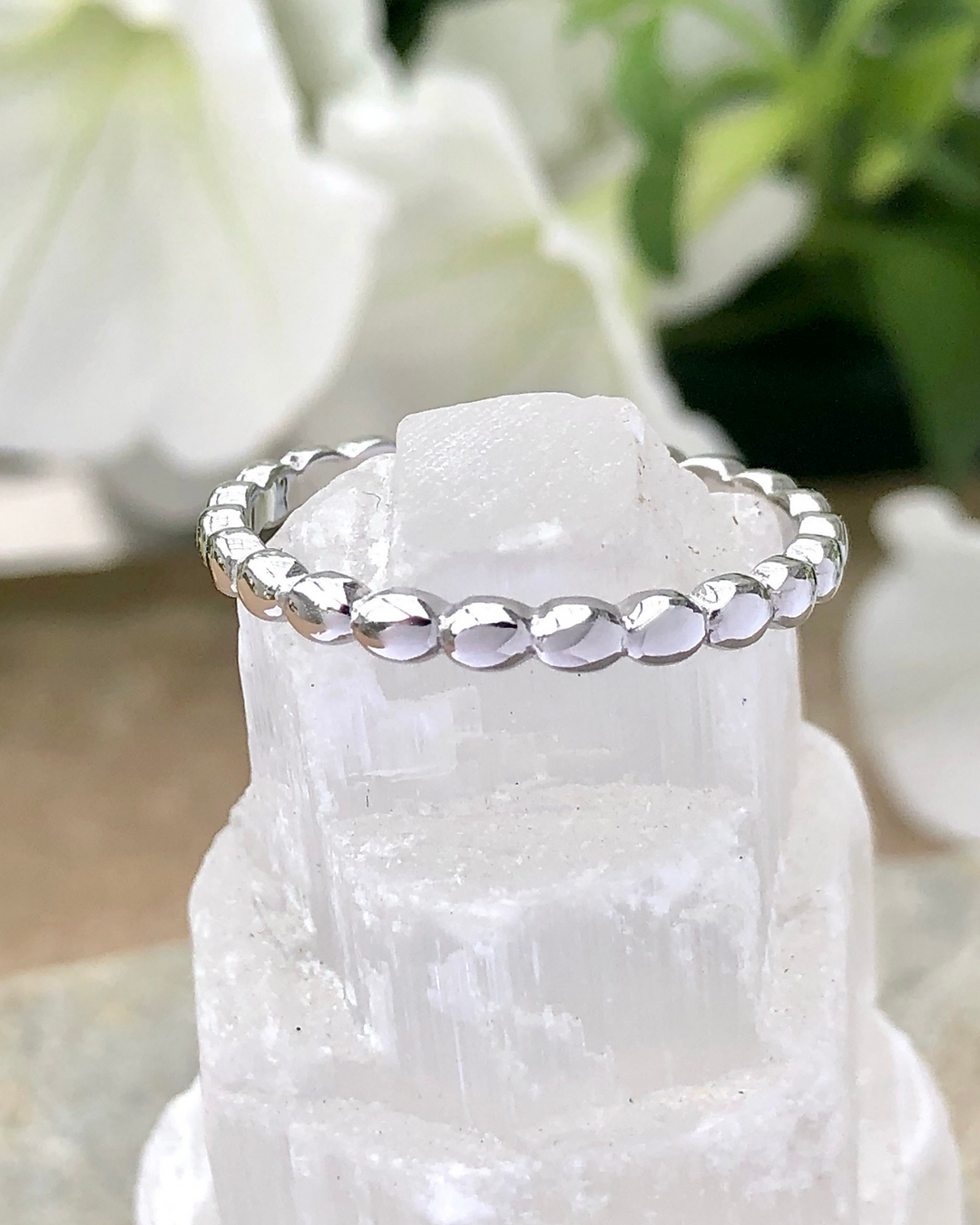 Sterling Silver Bead Ring