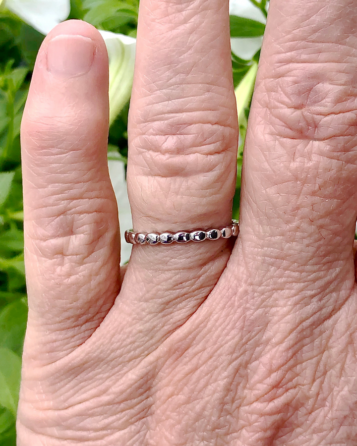 Sterling Silver Bead Ring