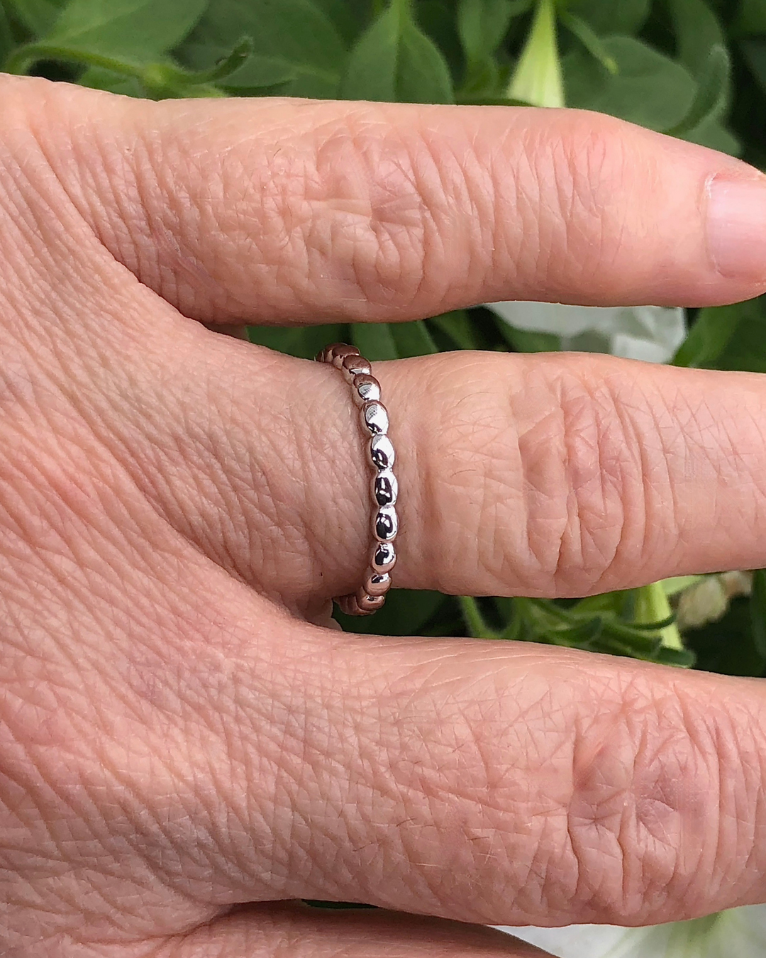 Sterling Silver Bead Ring