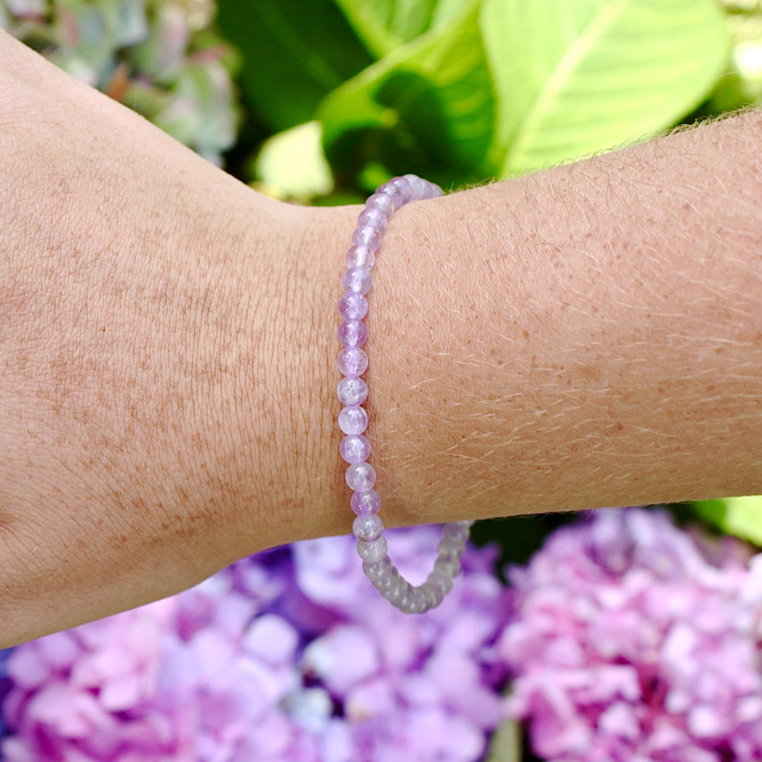 Children's Lavender Amethyst 4mm Gemstone Bracelet