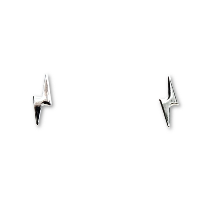 Lightning Bolt Silver Earrings