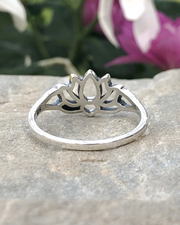 Sterling Silver Lotus Flower Ring
