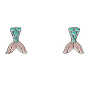 Sterling Silver Mermaid Tail Earrings
