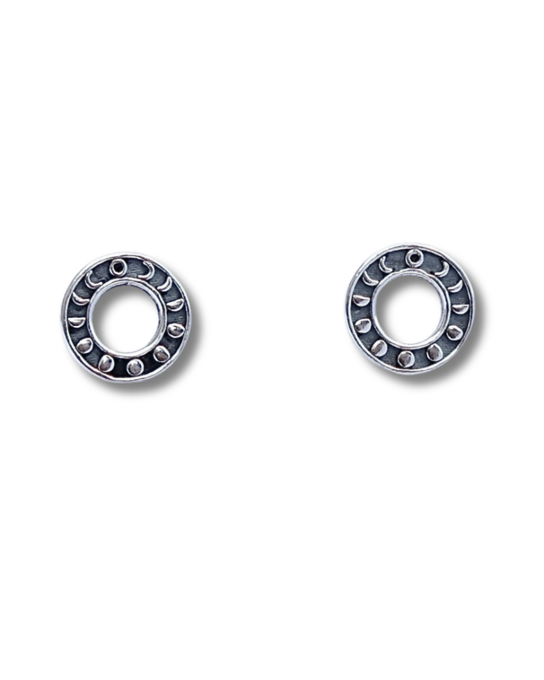 Moon Phase Sterling Silver Earrings