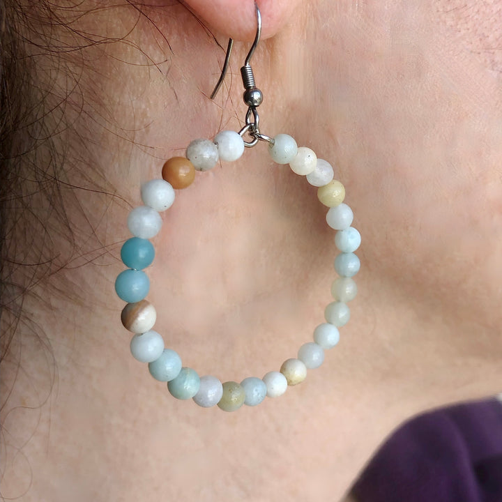 Multi Amazonite Gemstone Earrings