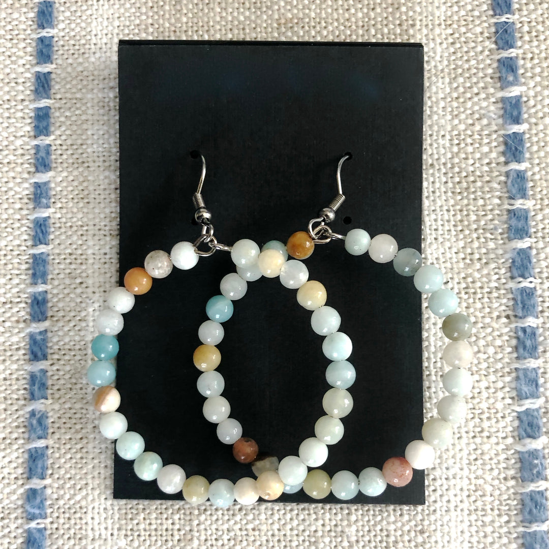 Multi Amazonite Gemstone Earrings