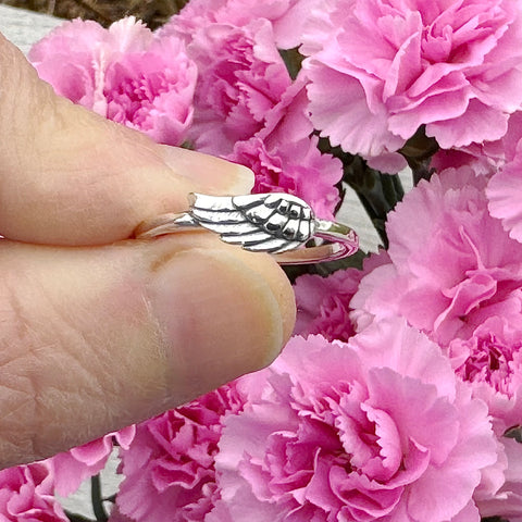 Sterling Silver Angel Wing Ring