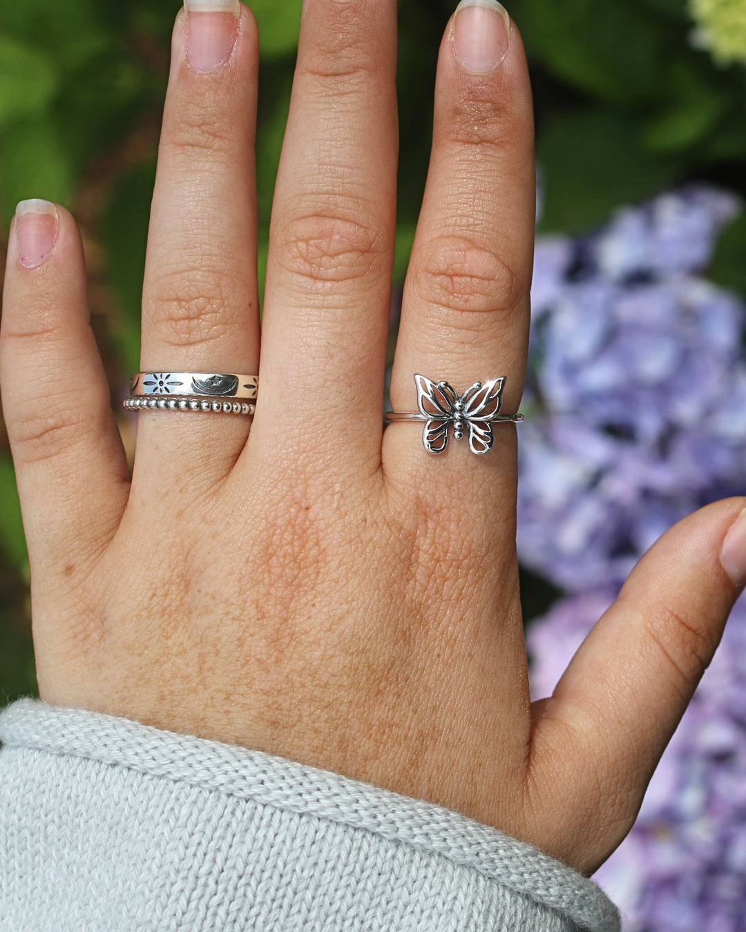 Sterling Silver Butterfly Ring