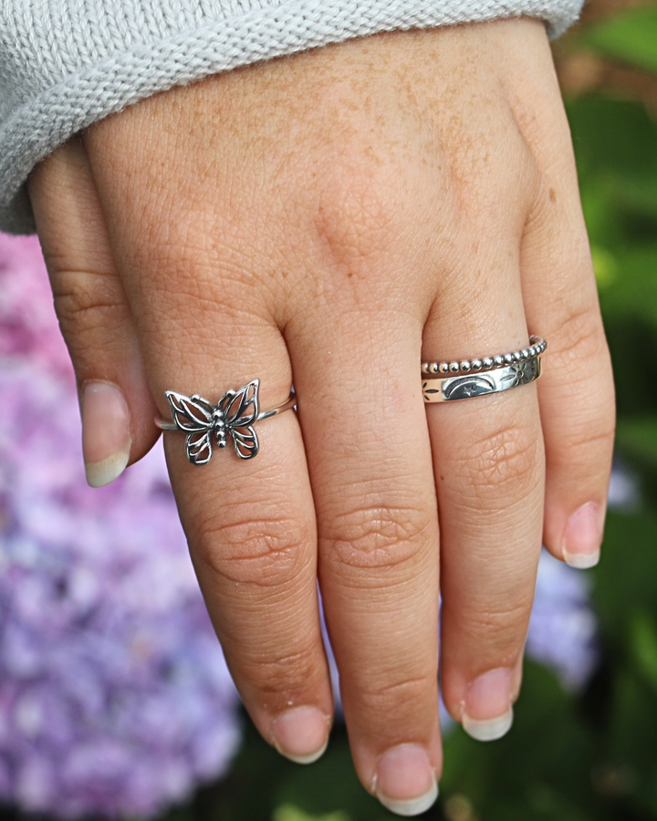 Sterling Silver Butterfly Ring