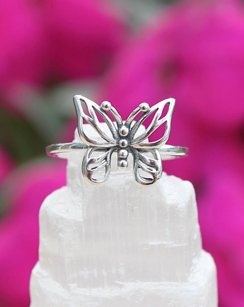 Sterling Silver Butterfly Ring
