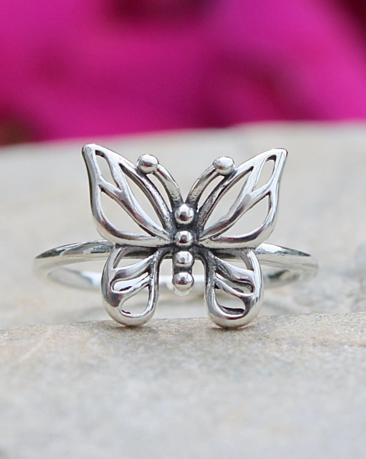 Sterling Silver Butterfly Ring