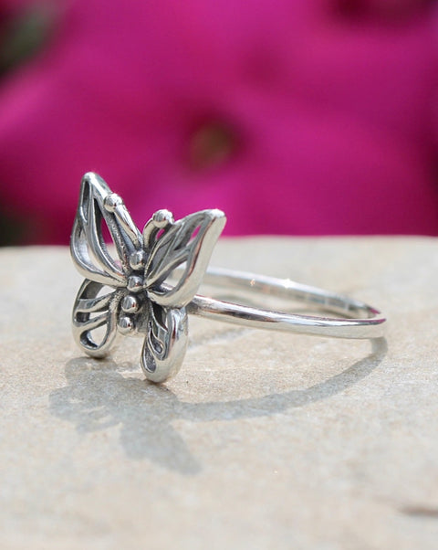 Sterling Silver 925 Butterfly Ring