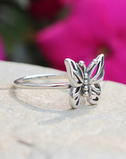 Sterling Silver 925 Butterfly Ring