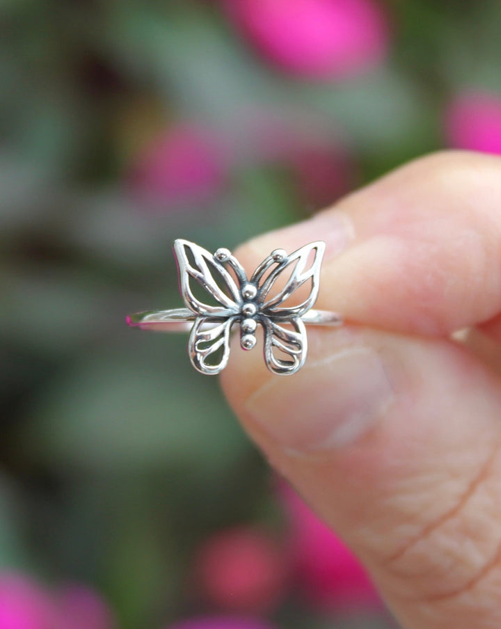 Sterling Silver Butterfly Ring