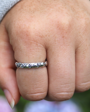 Sterling Silver Skull Band