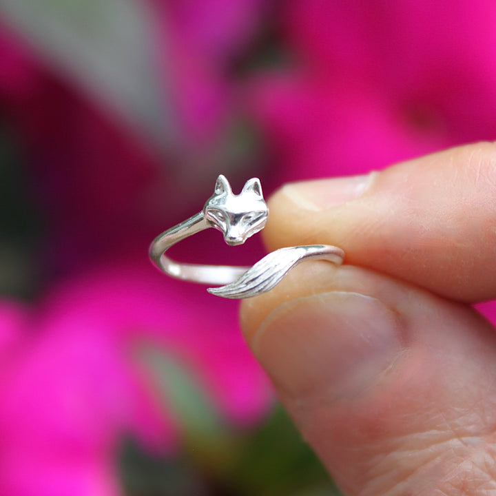 Sterling Silver Fox Ring