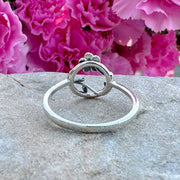 Sterling Silver Flower and Leaf Ring