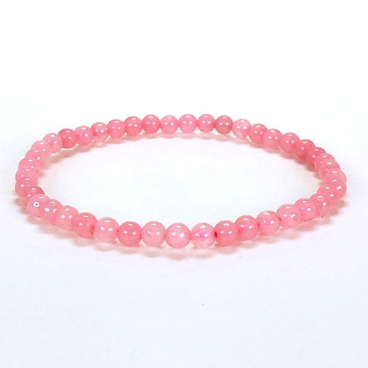 Men's Rose Quartz 4mm Beaded Gemstone Bracelet