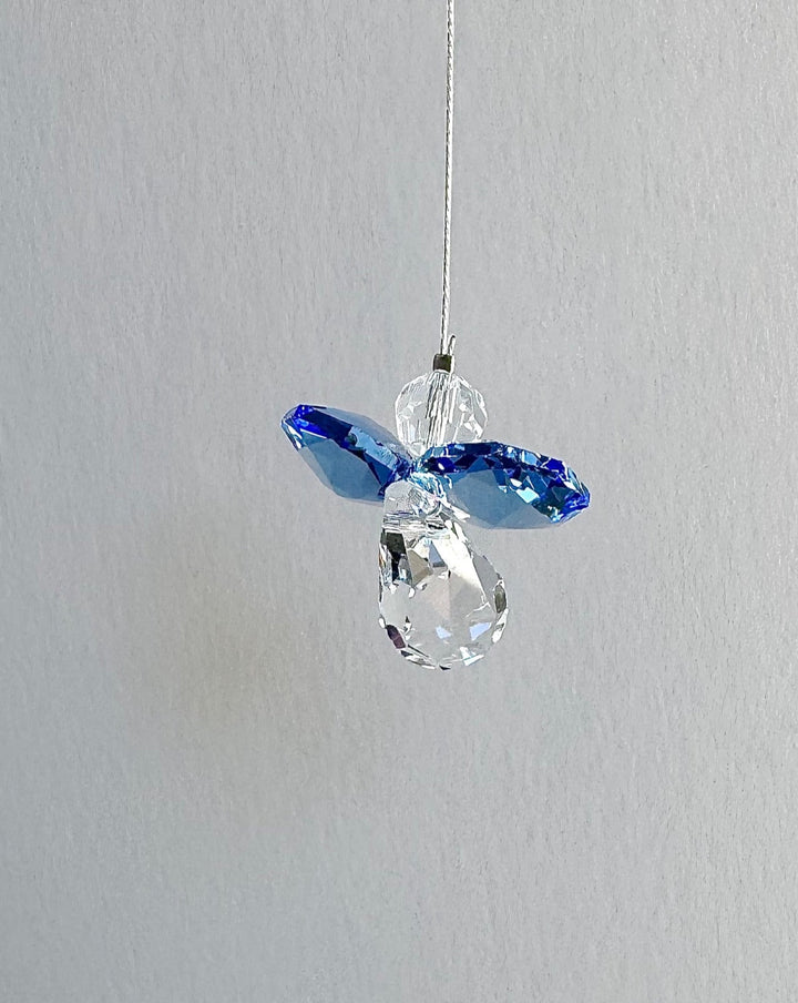 Crystal Mini Sapphire Angel Sun Catcher