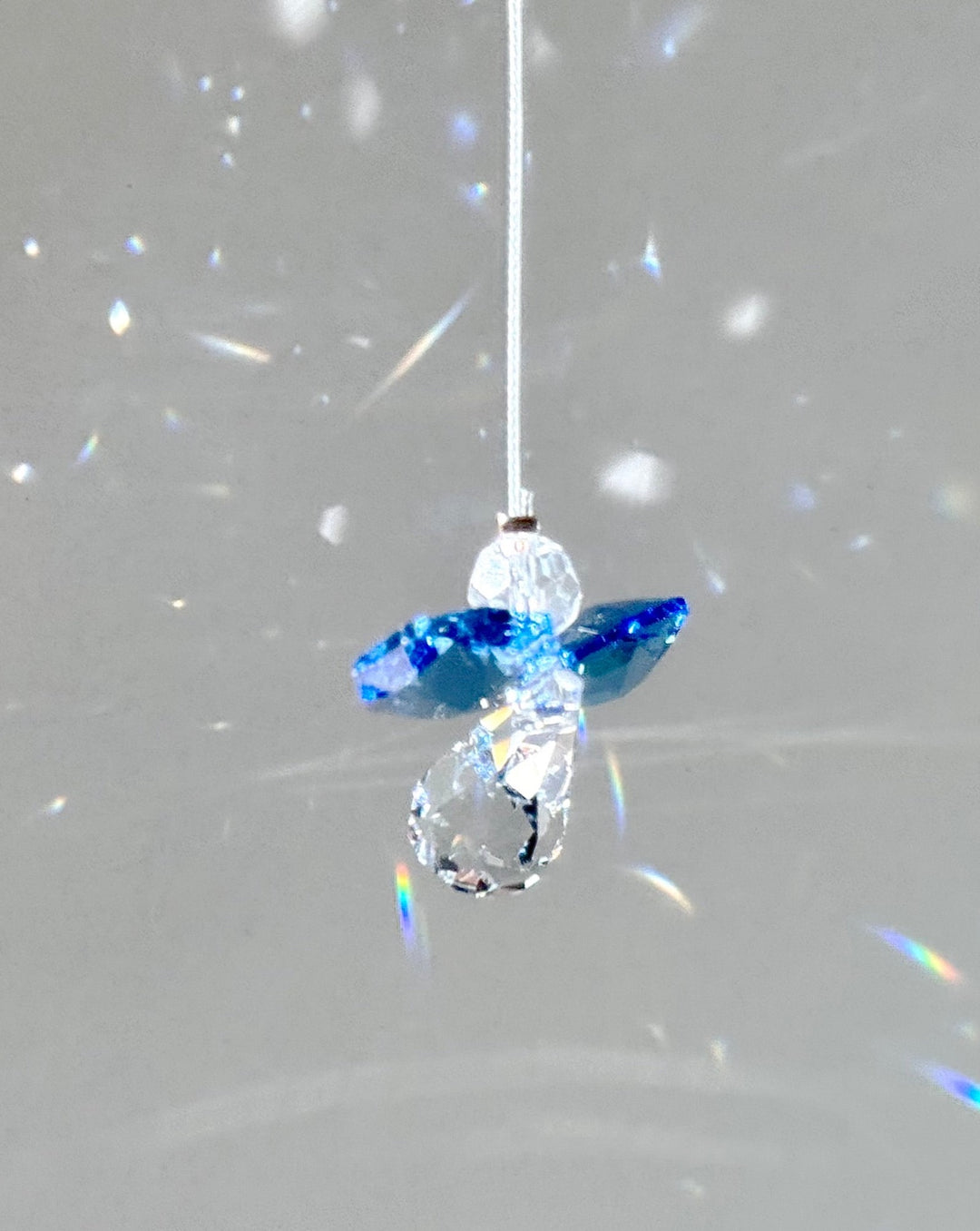 Crystal Mini Sapphire Angel Sun Catcher