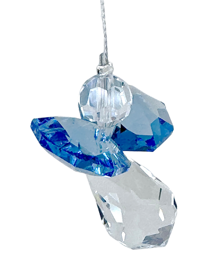 Crystal Mini Sapphire Angel Sun Catcher