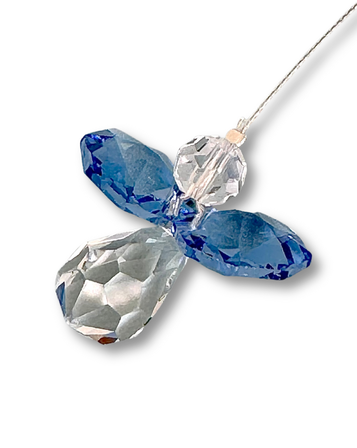 Crystal Mini Sapphire Angel Sun Catcher