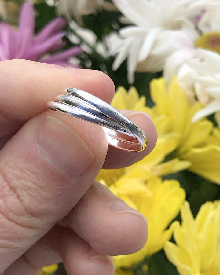 Sterling Silver Rolling Ring Set of 3 Bands