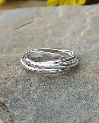 Sterling Silver Rolling Ring Set of 3 Bands
