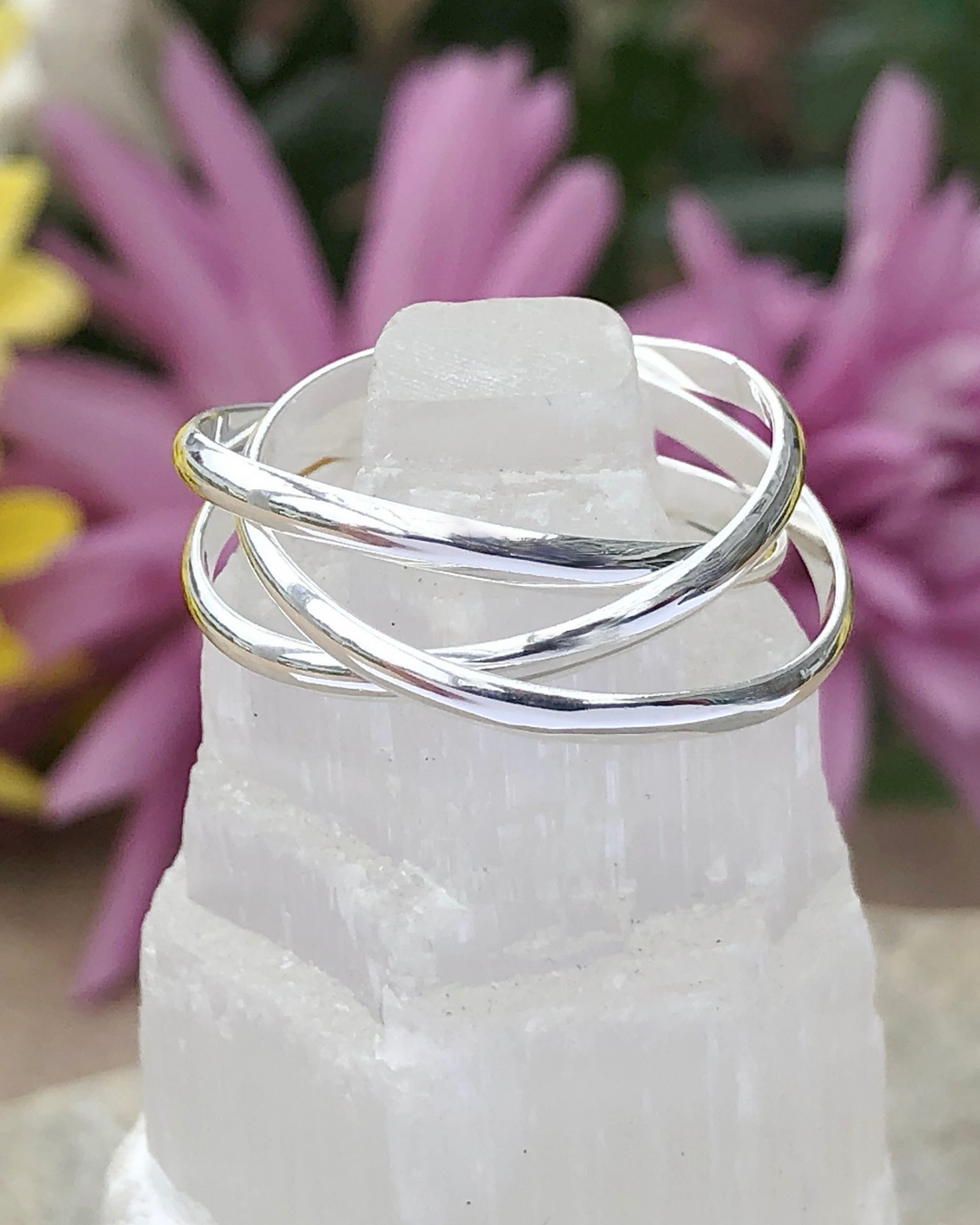 Sterling Silver Rolling Ring Set of 3 Bands