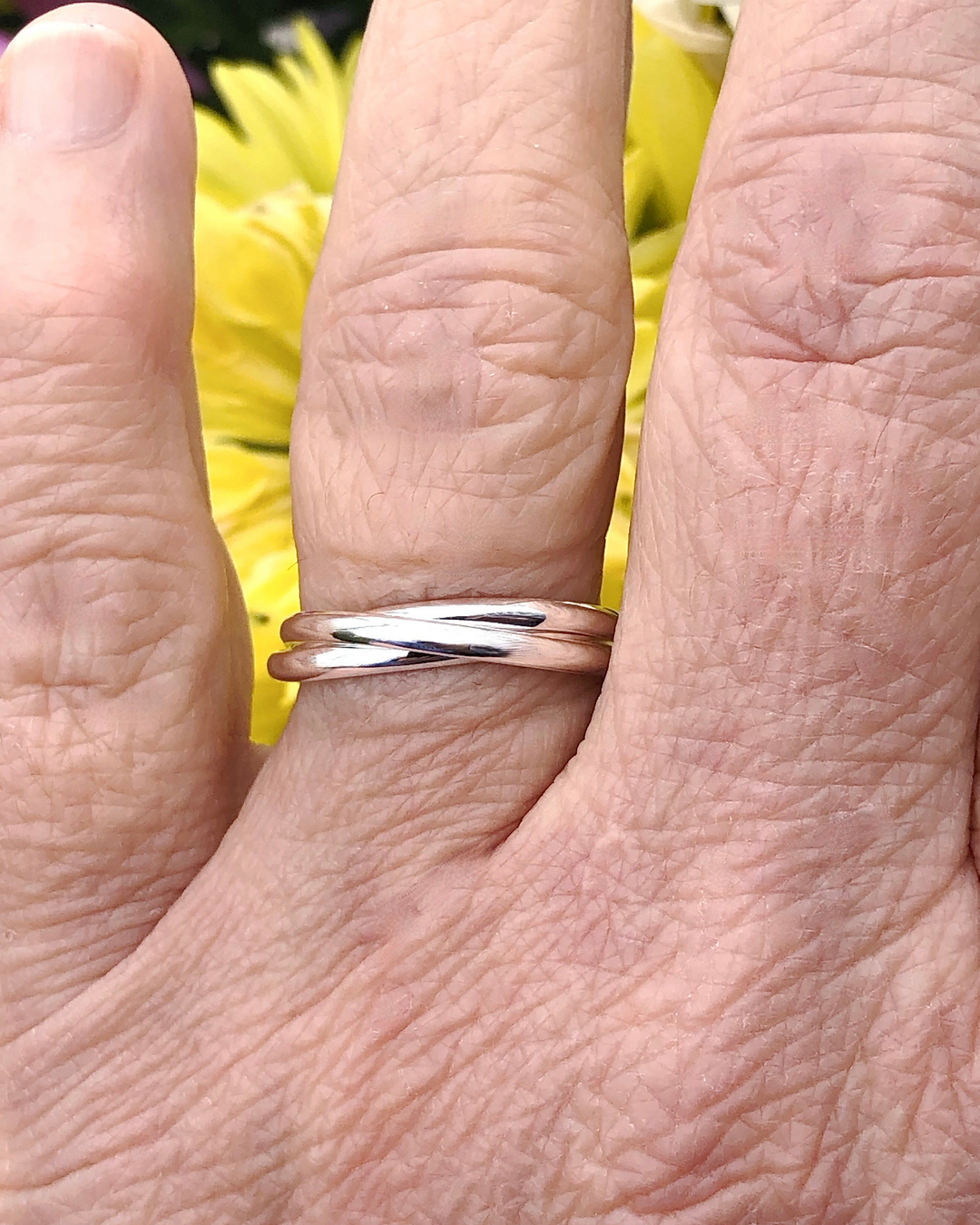 Sterling Silver Rolling Ring Set of 3 Bands