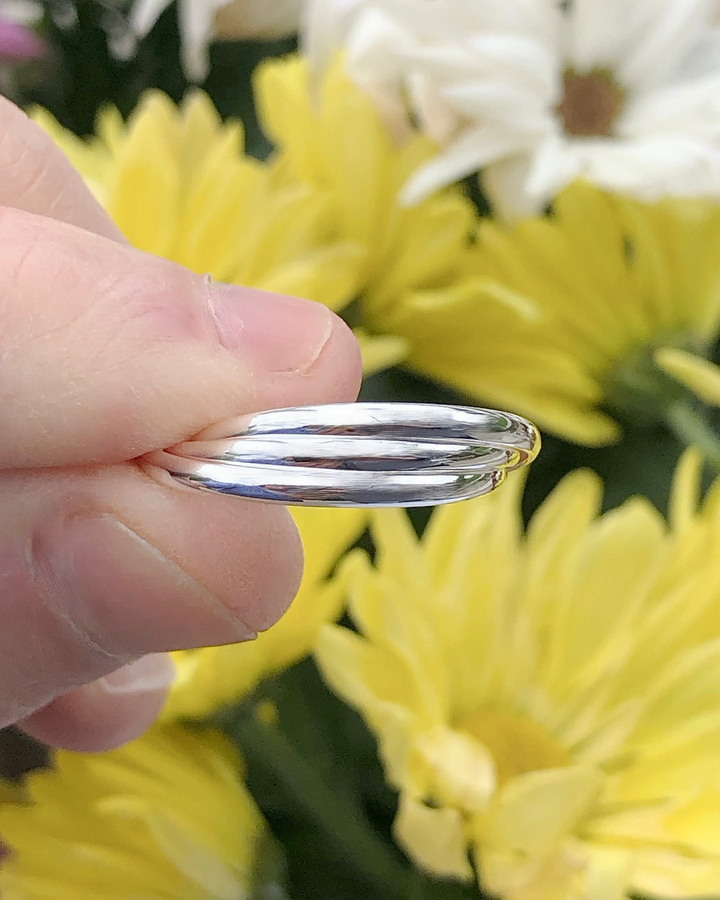 Sterling Silver Rolling Ring Set of 3 Bands