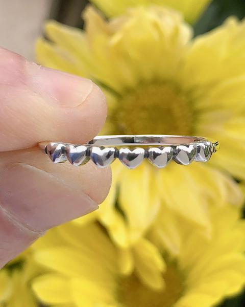 Sterling Silver Tiny Hearts Ring