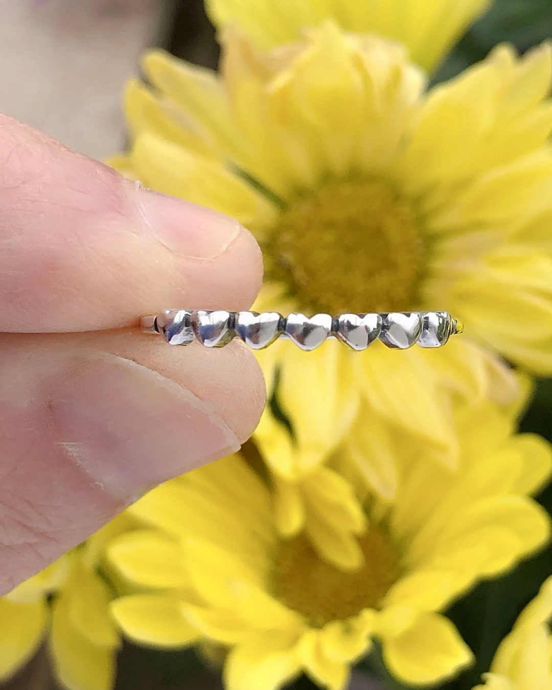 Sterling Silver Tiny Hearts Ring