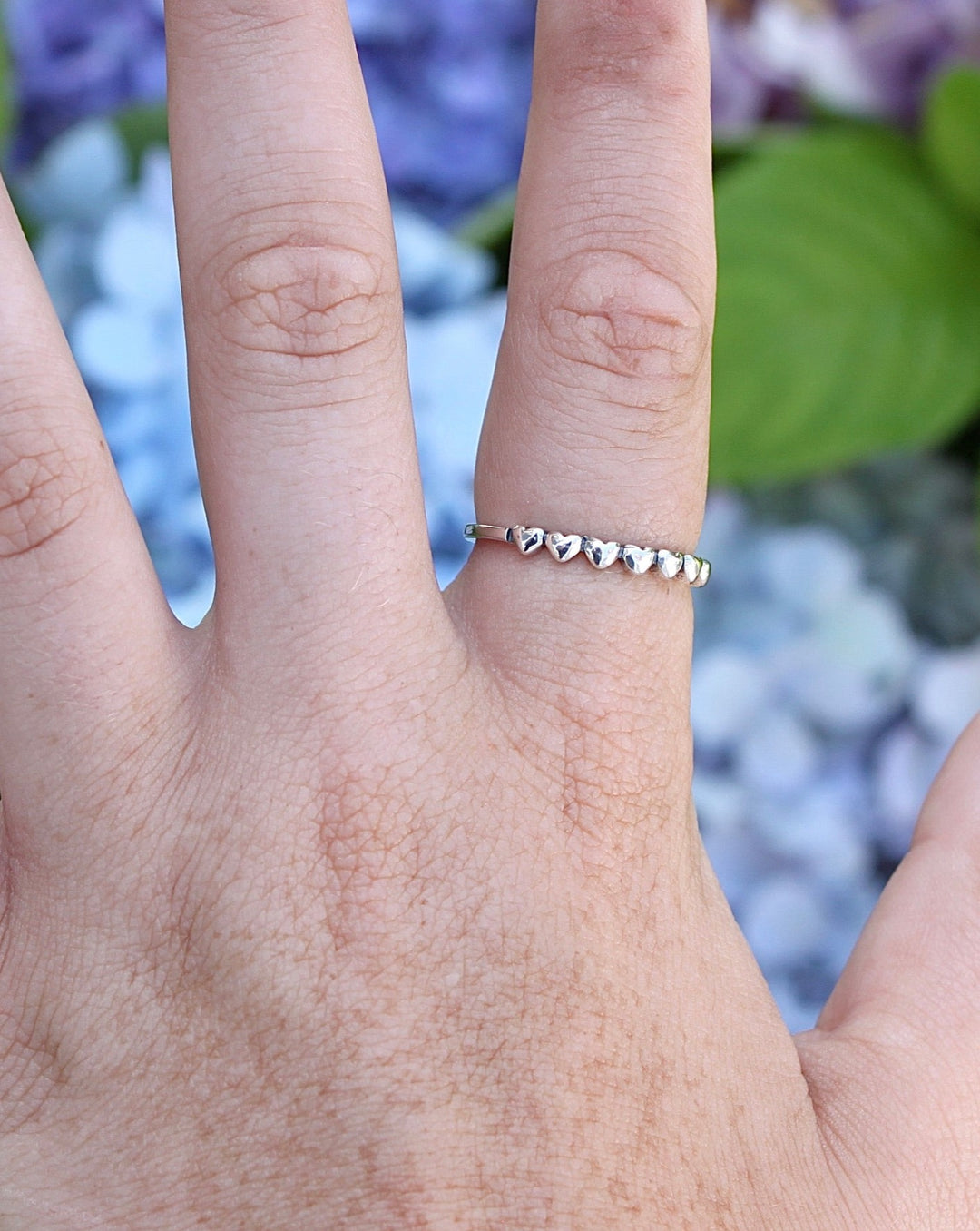 Sterling Silver Tiny Hearts Ring