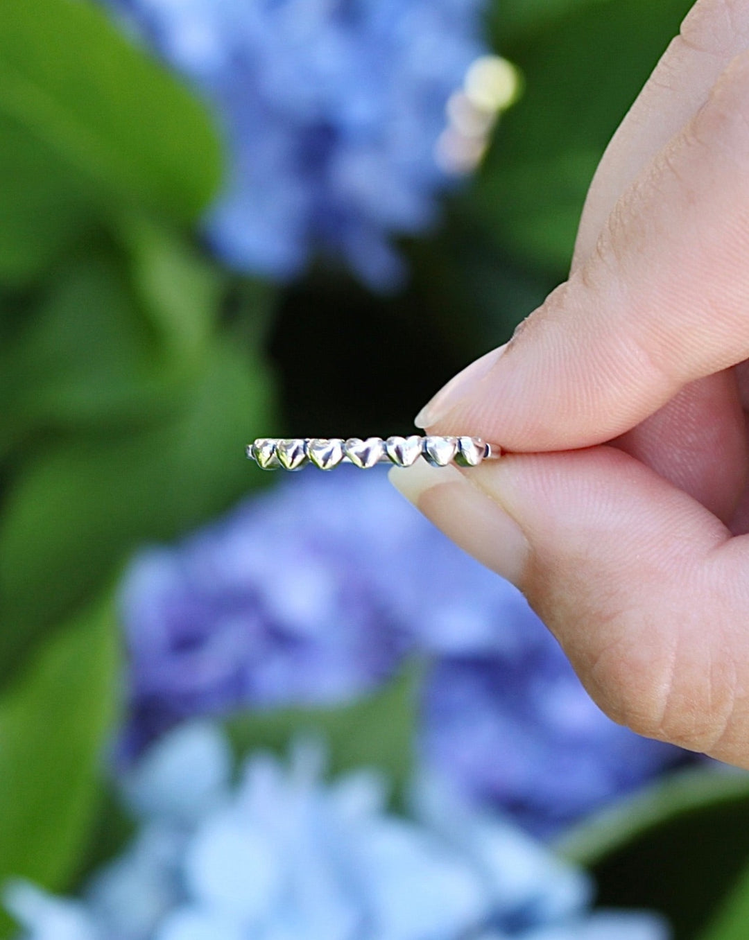 Sterling Silver Tiny Hearts Ring