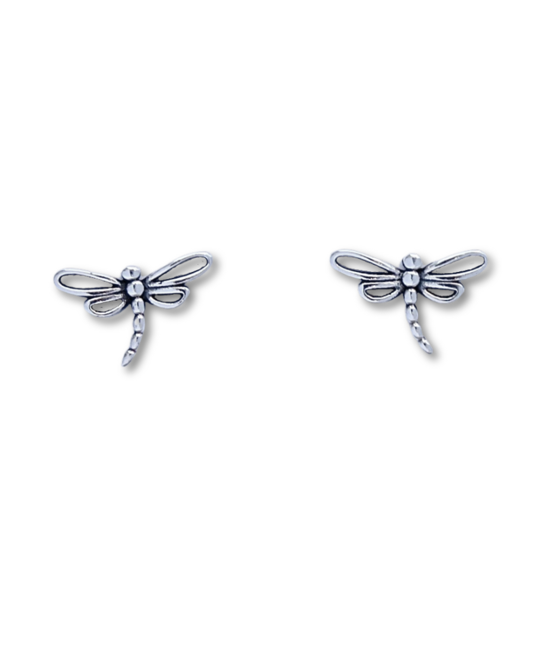 Silver Dragonfly Stud Earrings