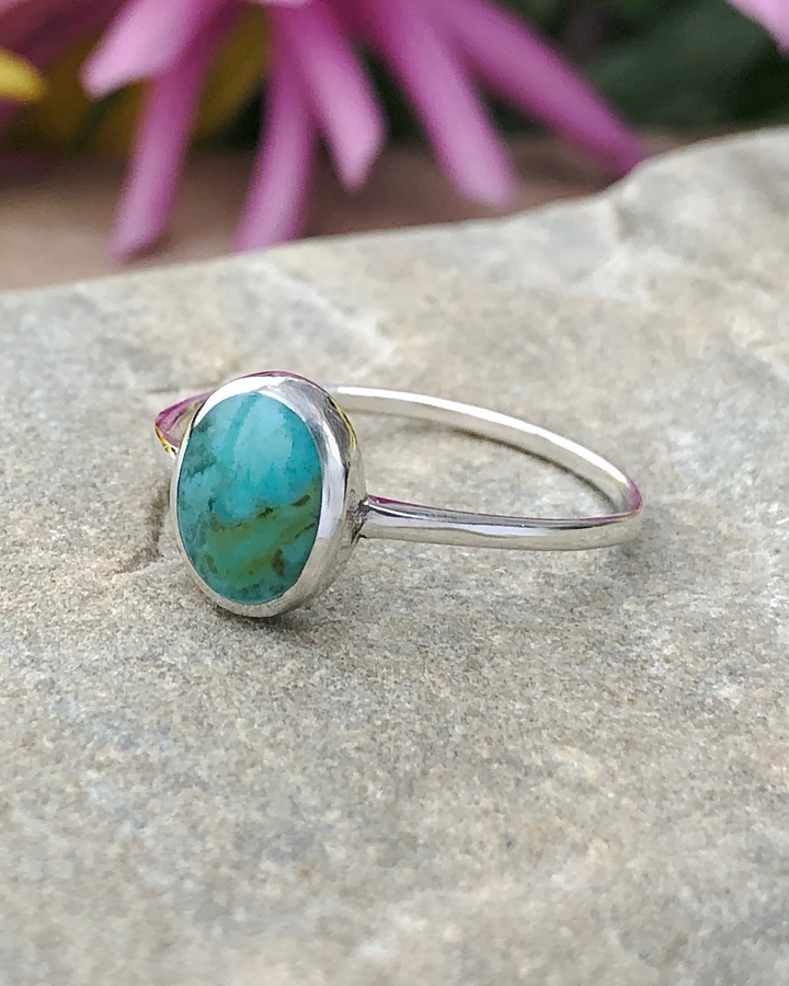 Sterling Oval Turquoise Ring