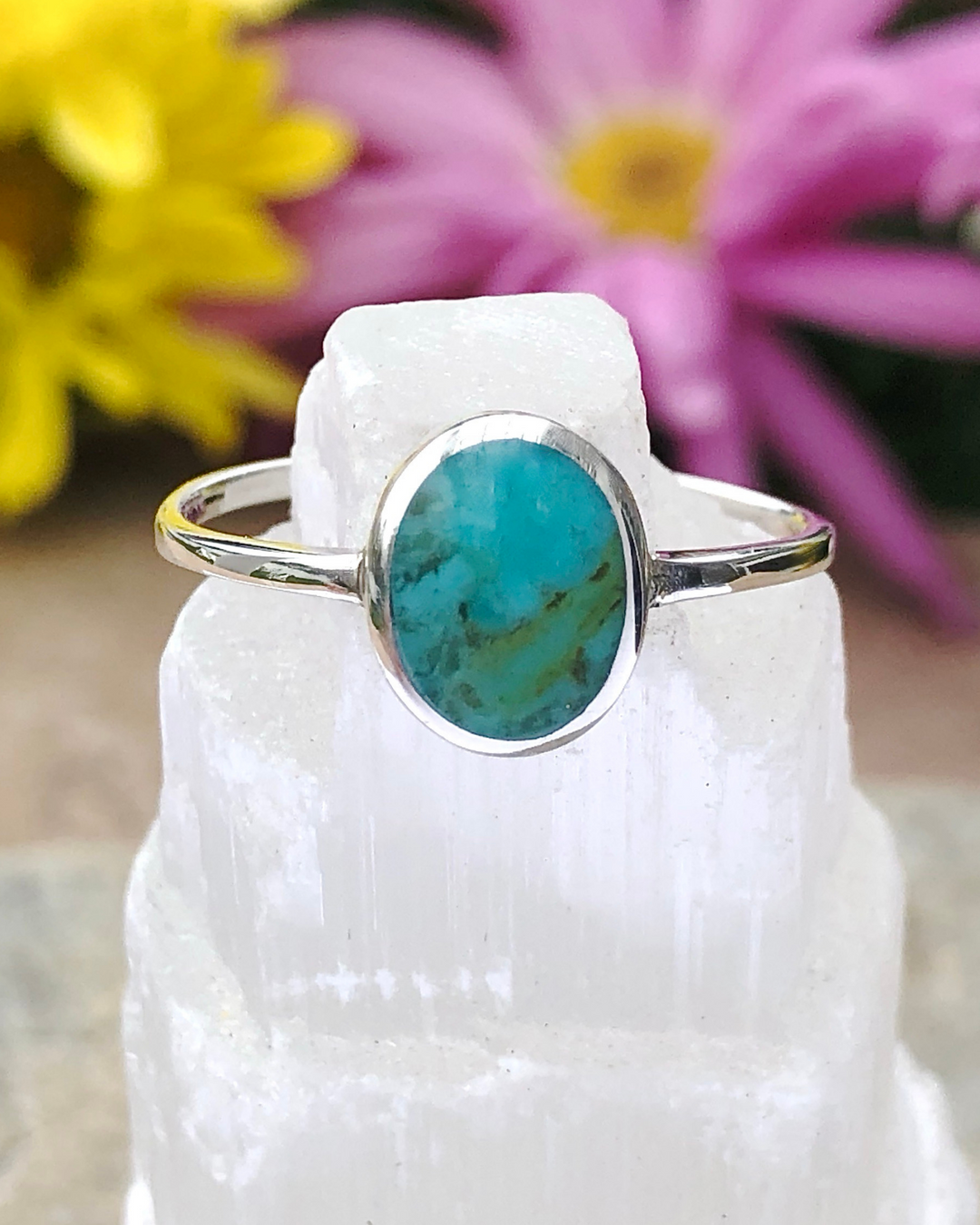 Sterling Oval Turquoise Ring