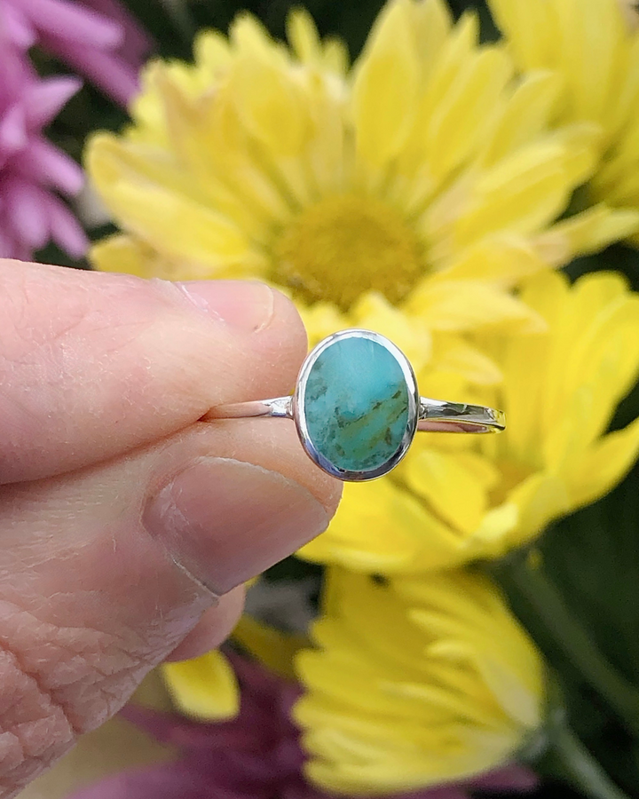 Sterling Oval Turquoise Ring